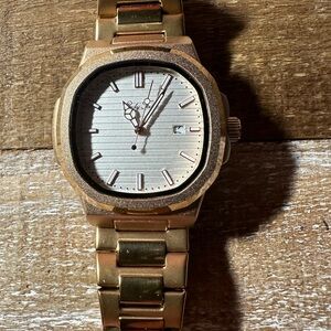 Men's Rose Gold Lucky Fours “Wraith” Watch with White Dial